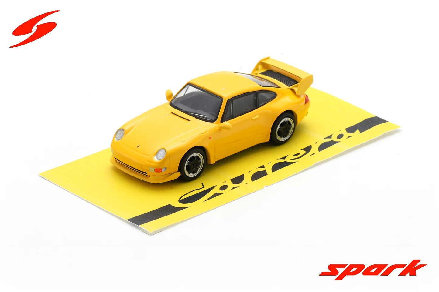 1995 Porsche 911 (993) Carrera RS 3.8 (Yellow with black wheels) - Spark Model - Scala 1/64 64SP007F