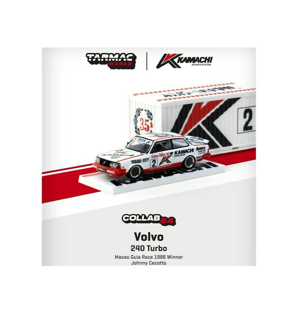 Volvo 240 #2 Turbo Macau Guia Race 1986 Winner - Tarmac Works - Scala 1/64