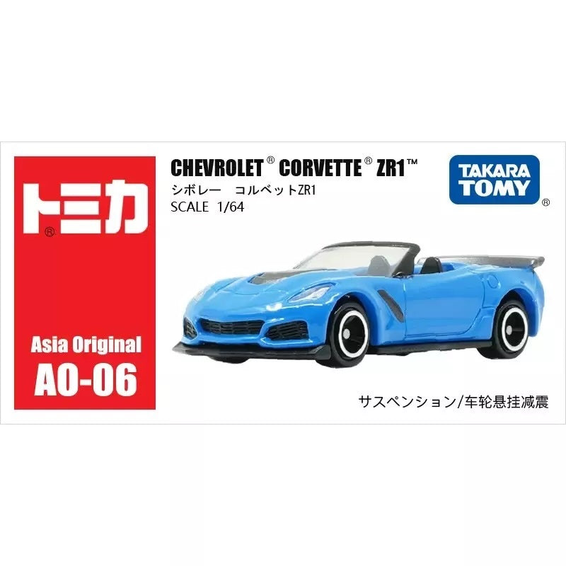 Chevrolet Corvette ZR1 Cabriolet Azul Claro - Takara Tomy Tomica - Escala 1/64