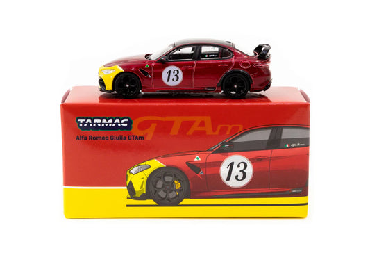 Alfa Romeo Giulia GTAm Red / Yellow- Tarmac Works - Scala 1/64 T64G-TL031-MRY