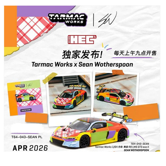 AUDI R8 LMS GT3 EVO II Sean Wotherspoon SPECIAL EDITION 2026 - Tarmac Works - Scala 1/64 T64-043-SEAN
