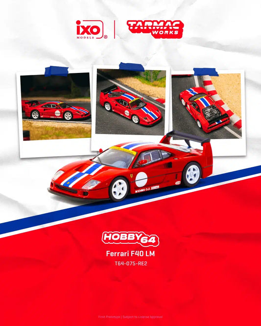 Ferrari F40 LM Red - HOBBY64 - Tarmac Works - Scala 1/64 T64-075-RE2