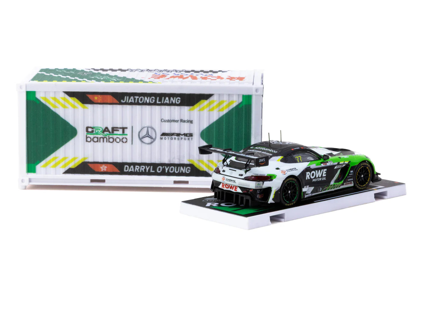 Mercedes-AMG GT3 GT World Challenge Asia 2025 Beijing Season Finale Craft-Bamboo Racing #77 with Container - HOBBY64 - Tarmac Works - Scala 1/64 T64-062-25CHN77
