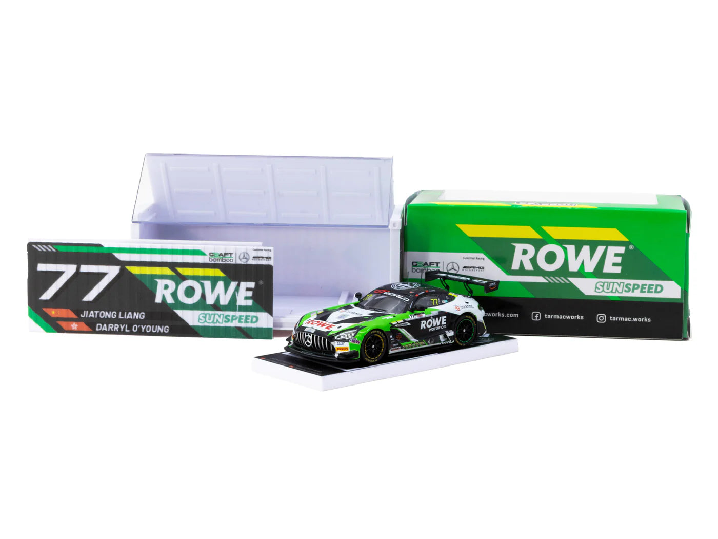 Mercedes-AMG GT3 GT World Challenge Asia 2025 Beijing Season Finale Craft-Bamboo Racing #77 with Container - HOBBY64 - Tarmac Works - Scala 1/64 T64-062-25CHN77