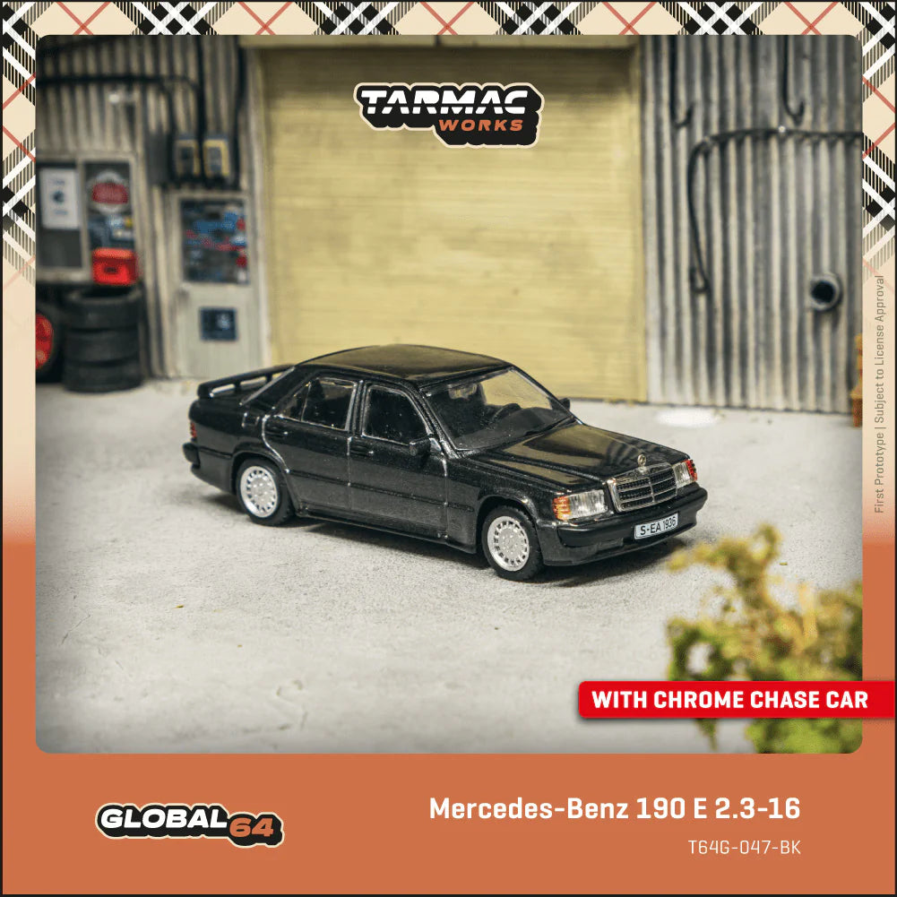 Mercedes-Benz 190 E 2.3-16 Blue-Black Metallic - GLOBAL64 - Tarmac Works - Scala 1/64 T64G-047-BK