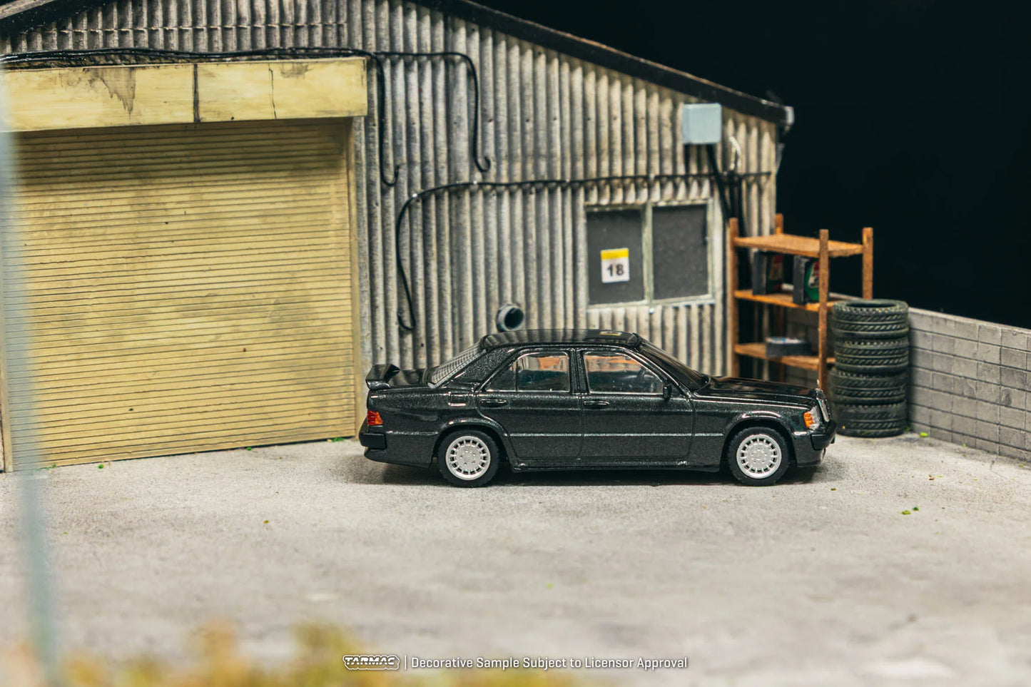 Mercedes-Benz 190 E 2.3-16 Blue-Black Metallic - GLOBAL64 - Tarmac Works - Scala 1/64 T64G-047-BK