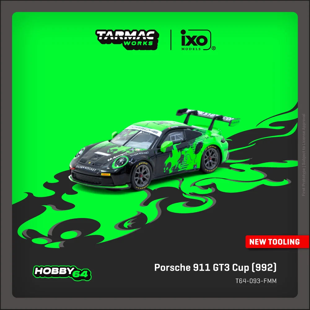 Porsche 911 GT3 Cup (992) Fire Monkey Motorsport - HOBBY64 - Tarmac Works - Scala 1/64 T64-093-FMM