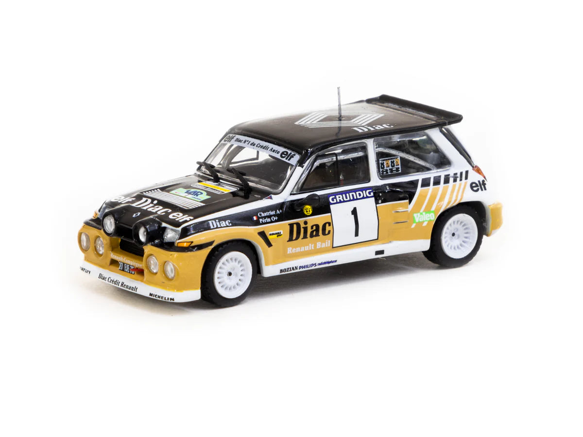 Renault 5 MAXI Turbo Rallye du Var 1986 #1 - HOBBY64 - Tarmac Works - Scala 1/64 T64-TL061-86RDV01