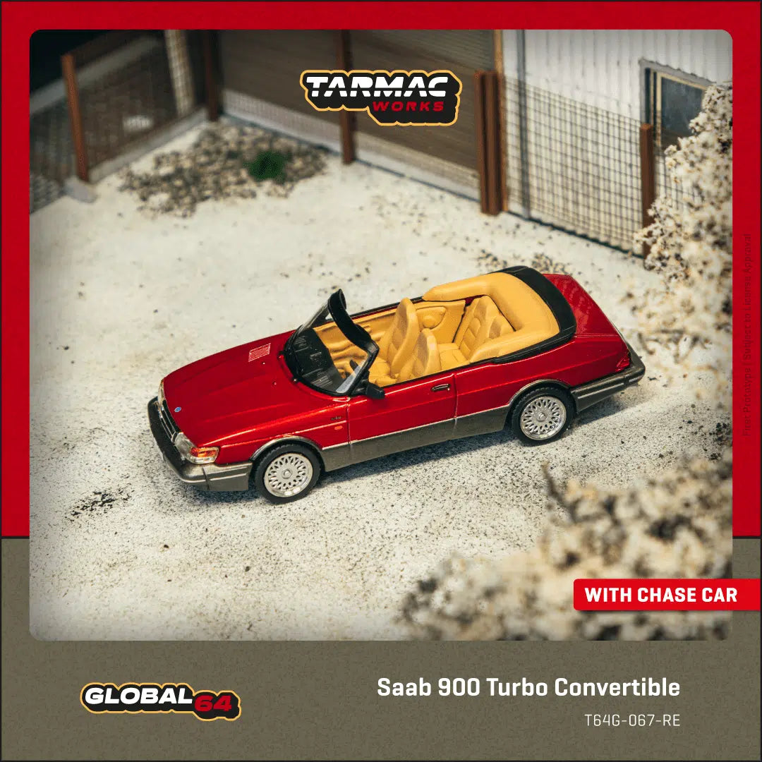 Saab 900 Turbo Convertible Red - GLOBAL64 - Tarmac Works - Scala 1/64 T64G-067-RE