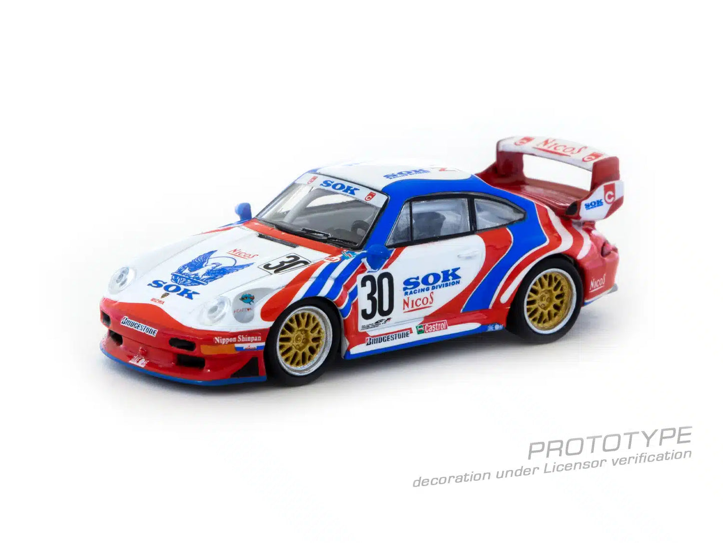 Porsche 911 GT2 Sohgo-Keibi #30  - Tarmac Works COLLAB64 Schuco - Scala 1/64 T64S-004-SK