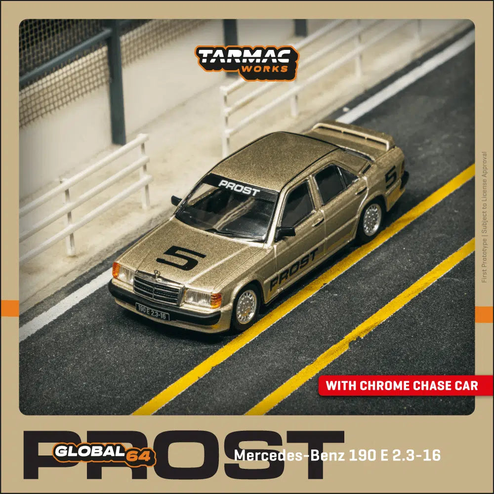 Mercedes-Benz 190 E 2.3-16 Race of Champion 1984 Alain Prost - GLOBAL64 - Tarmac Works - Scala 1/64 T64G-047-84ROC05