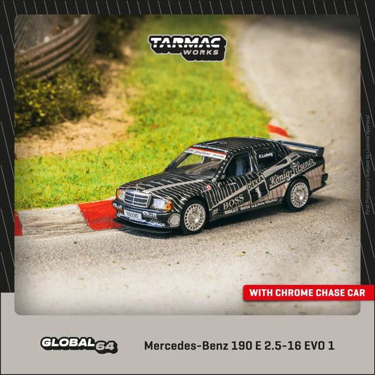 Mercedes-Benz 190 E 2.5-16 EVO 1 DTM 1989 Klaus Ludwig - Tarmac Works GLOBAL64 - Scala 1/64 T64G-057-89DTM01