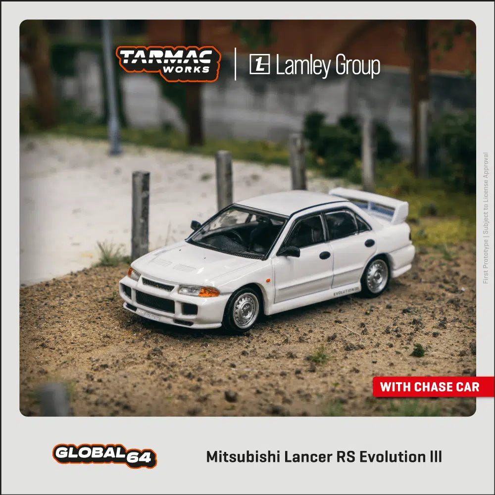 Mitsubishi Lancer RS Evolution III White - Tarmac Works GLOBAL64 - Scala 1/64 T64G-050-RS
