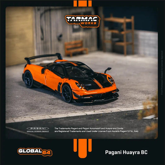 Pagani Huayra BC Arancio Saint Tropez - Tarmac Works GLOBAL64 - Scala 1/64 T64G-TL014-OR