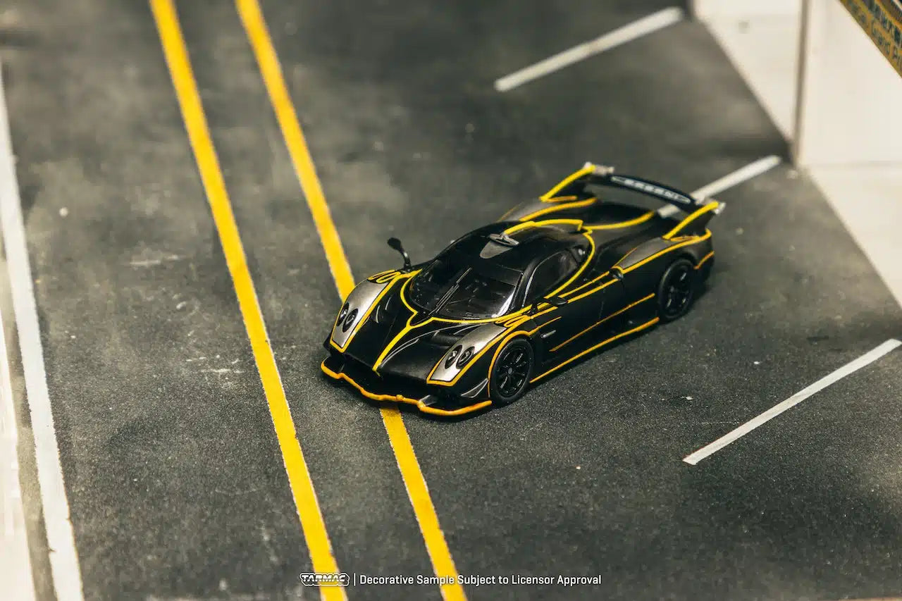 Pagani Huayra R Matt Black / Silver - Tarmac Works GLOBAL64 - Scala 1/64 T64G-TL035-MBS