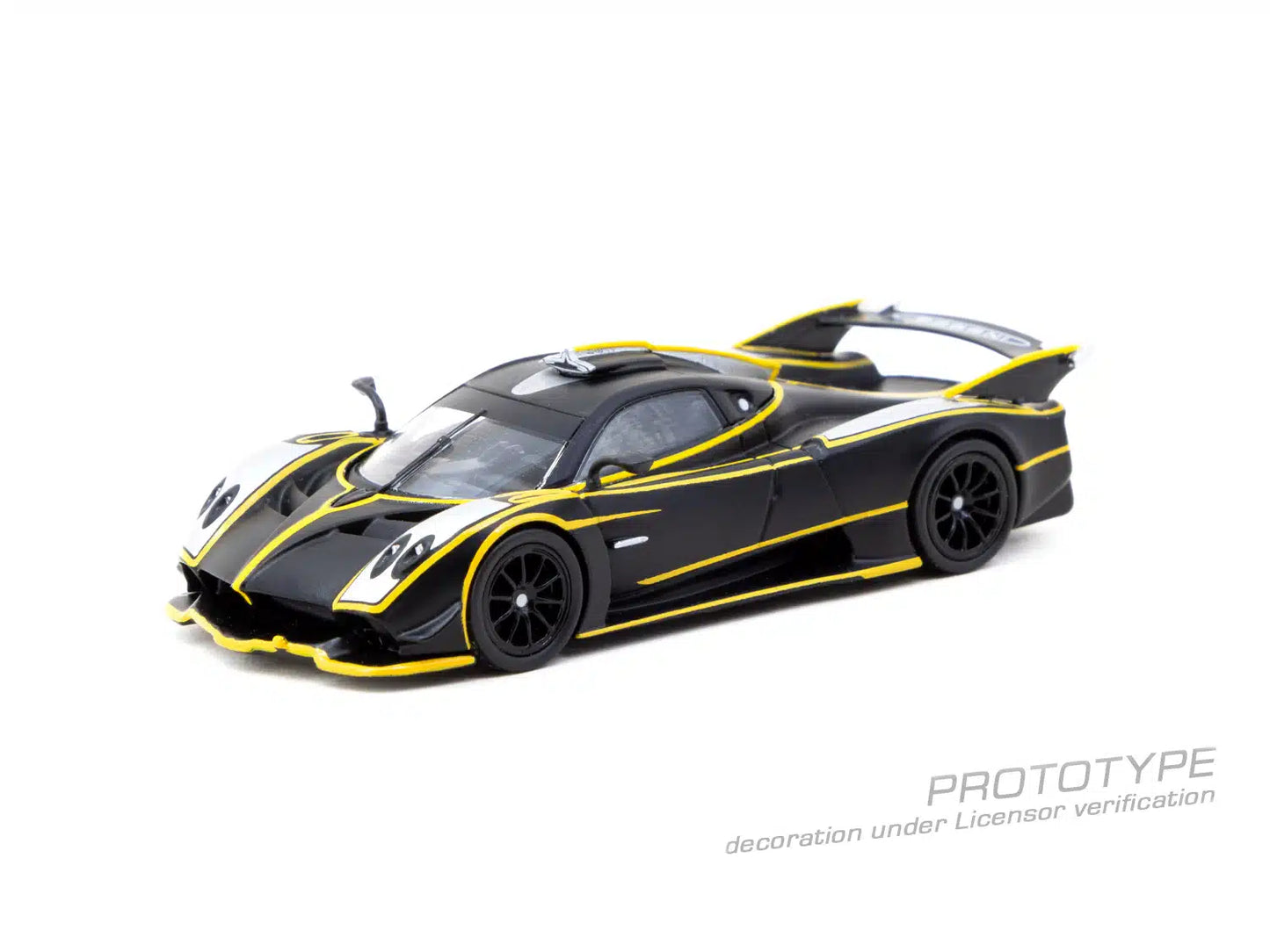 Pagani Huayra R Matt Black / Silver - Tarmac Works GLOBAL64 - Scala 1/64 T64G-TL035-MBS