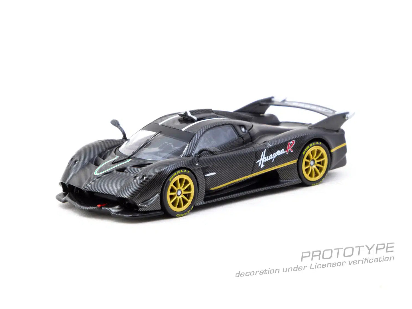 Pagani Huayra R Matt Black Carbon Fiber - Tarmac Works GLOBAL64 - Scala 1/64 T64G-TL035-MBCF
