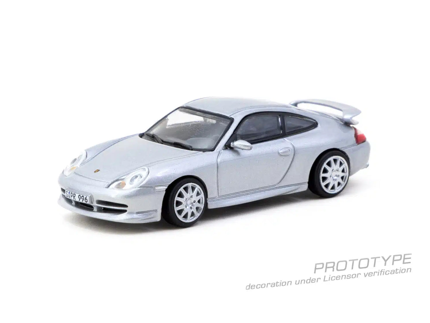 Porsche 911 GT3 (type 996) Silver - Tarmac Works GLOBAL64 - Scala 1/64 T64G-069-SL