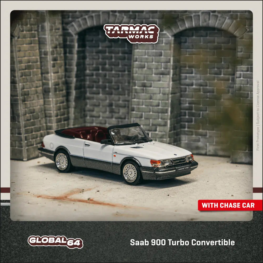 Saab 900 Turbo Convertible White - Tarmac Works GLOBAL64 - Scala 1/64 T64G-067-WH