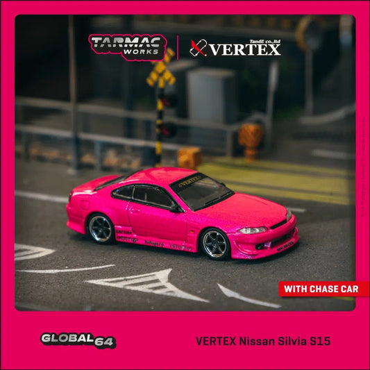 VERTEX Nissan Silvia (S15) Pink Metallic - Tarmac Works GLOBAL64 - Scala 1/64 T64G-023-PI