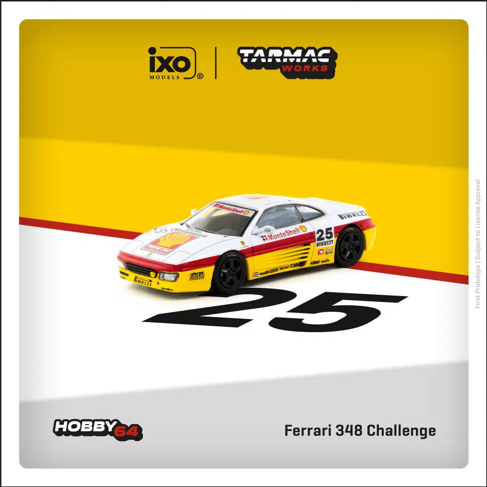 Ferrari 348 Challenge Italian GT 1994 Oscar Larrauri - Tarmac Works HOBBY64 - Scala 1/64 T64-082-94IGT25
