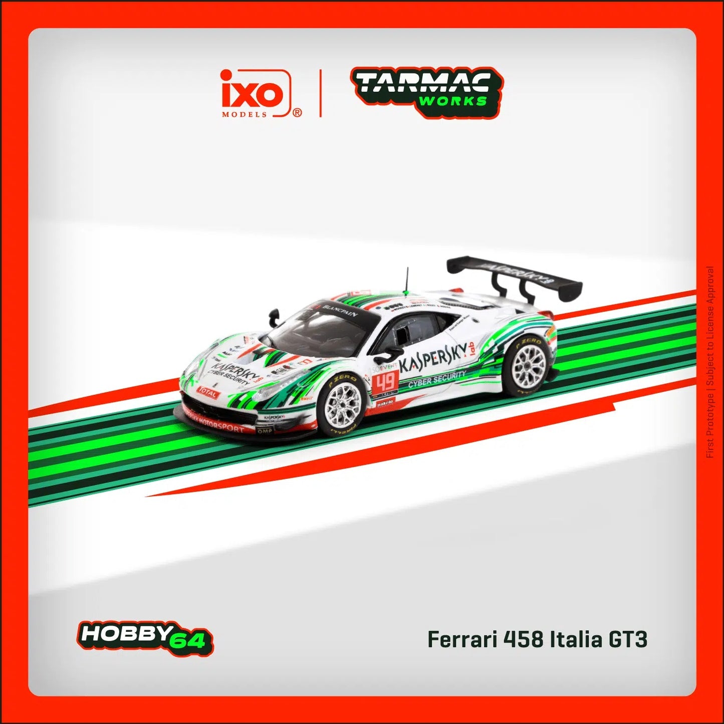 Ferrari 458 Italia GT3 24 hours of Spa 2016 - Tarmac Works HOBBY64 - Scala 1/64 T64-074-16SPA49