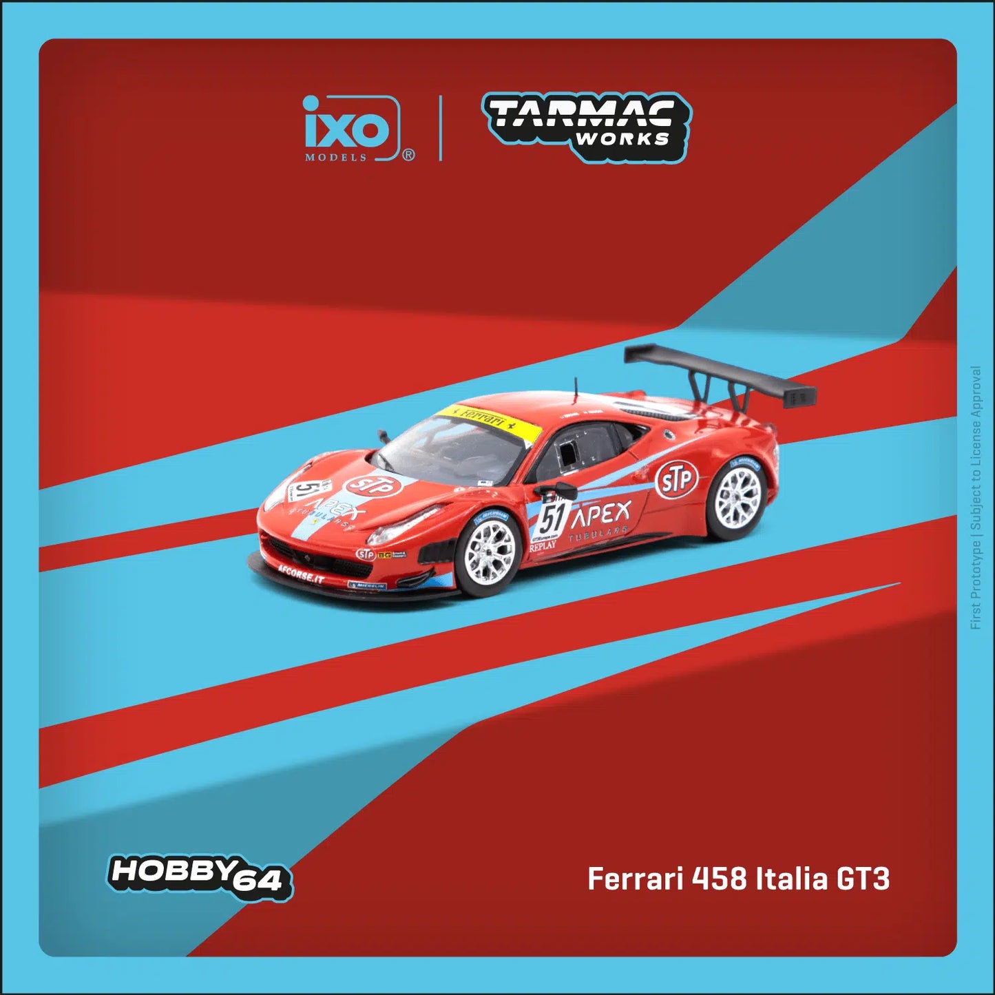Ferrari 458 Italia GT3 FIA GT3 Europe 2011 - Tarmac Works HOBBY64 - Scala 1/64 T64-073-11FGE51