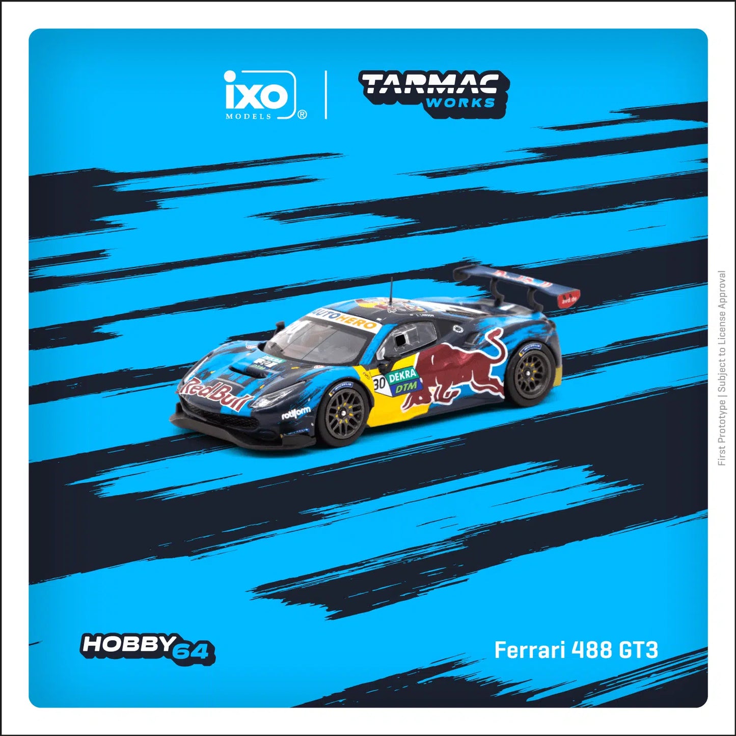 Ferrari 488 GT3 DTM 2021 Monza Race 1 Winner Liam Lawson - Tarmac Works - HOBBY64 - Scala 1/64 T64-072-21DTM30
