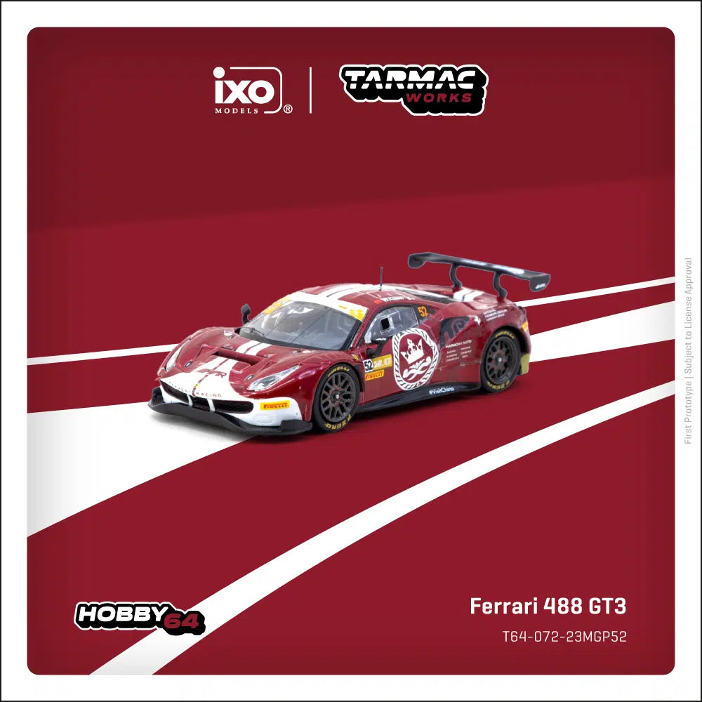 Ferrari 488 GT3 Macau GT Cup – FIA GT World Cup 2023 Harmony Racing Chen Weian - HOBBY64 - Tarmac Works - Scala 1/64 T64-072-23MGP52
