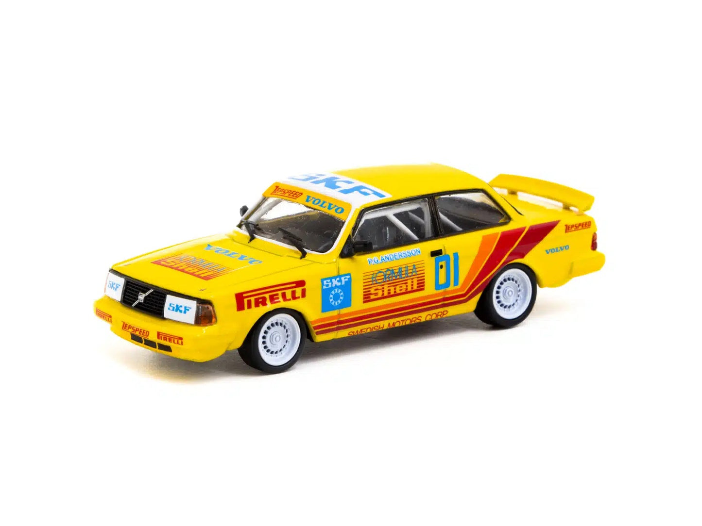 Volvo 240 Turbo Thai Group A Championship Bira Circuit Pattaya Winner 1988 - Tarmac Works HOBBY64 - Scala 1/64 T64-050-88THA01
