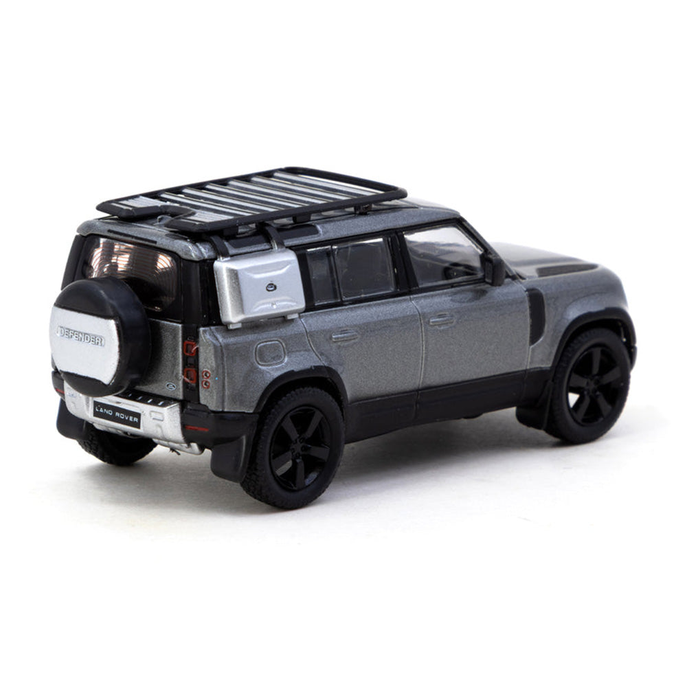 Land Rover Defender 110 Grey Metallic - Tarmac Works - Scala 1/64 T64G-020-GY