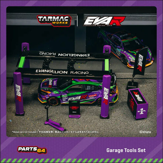 Garage tools set EVA Racing - Tarmac Works PARTS64 - Scala 1/64 T64A-TL001-EVA