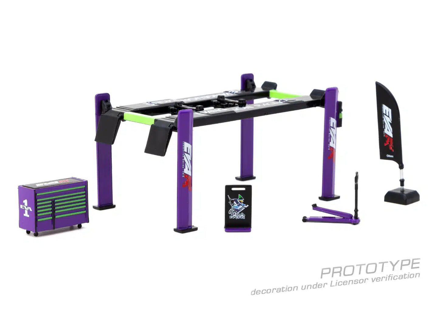 Garage tools set EVA Racing - Tarmac Works PARTS64 - Scala 1/64 T64A-TL001-EVA