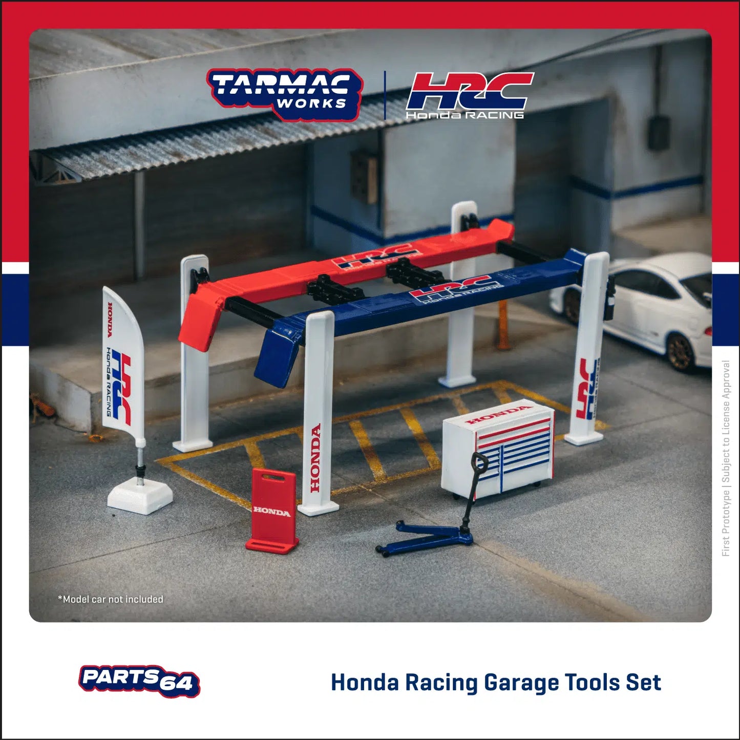 Garage tools set Honda Racing - Tarmac Works PARTS64 - Scala 1/64 T64A-TL001-HRC