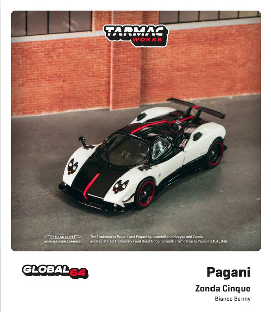 Pagani Zonda Cinque Bianco Benny - Tarmac Works - Scala 1/64 T64G-TL021-WH