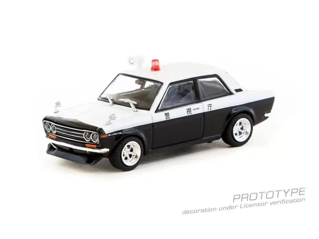 Datsun 510 Police Car - Tarmac Works ROAD64 - Scala 1/64 T64R-052-PC