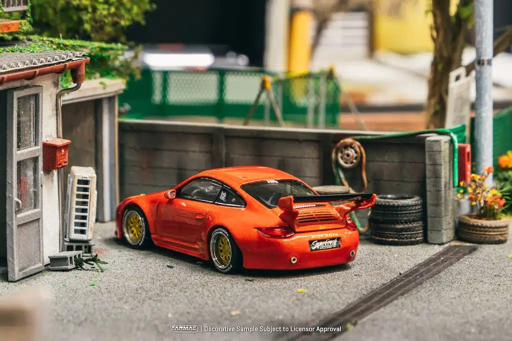 Porsche Old & New 997 Red Metallic - Tarmac Works ROAD64 - Scala 1/64 T64R-TL053-REM