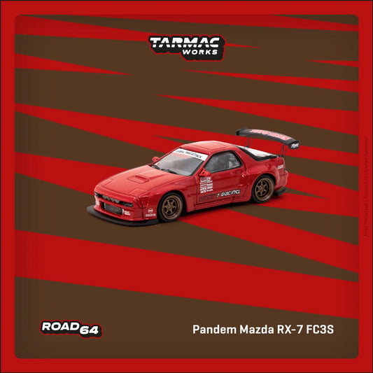 Pandem Mazda RX-7 FC3S Red - Tarmac Works ROAD64 - Scala 1/64 T64R-066-RE