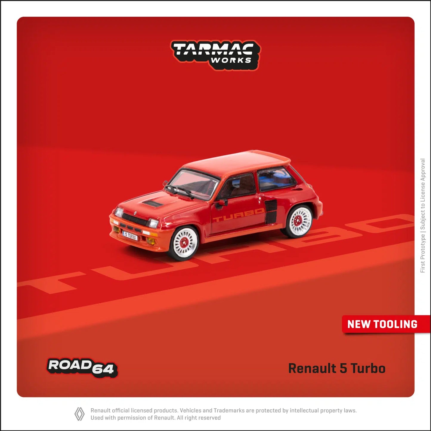 Renault 5 Turbo Red - Tarmac Works - ROAD64 - Scala 1/64 T64R-TL060-RED