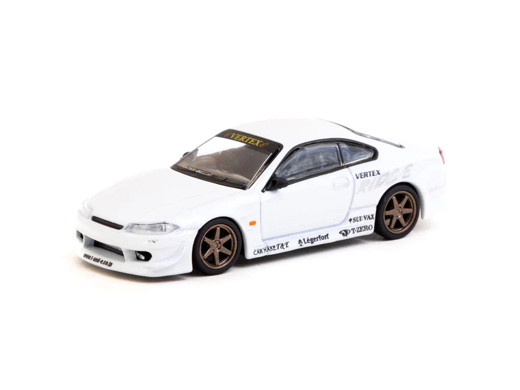 VERTEX Nissan Silvia S15 White Metallic MiJo Exclusives "Lamley Special Edition" - Tarmac Works - Scala 1/64 T64G-023-WH
