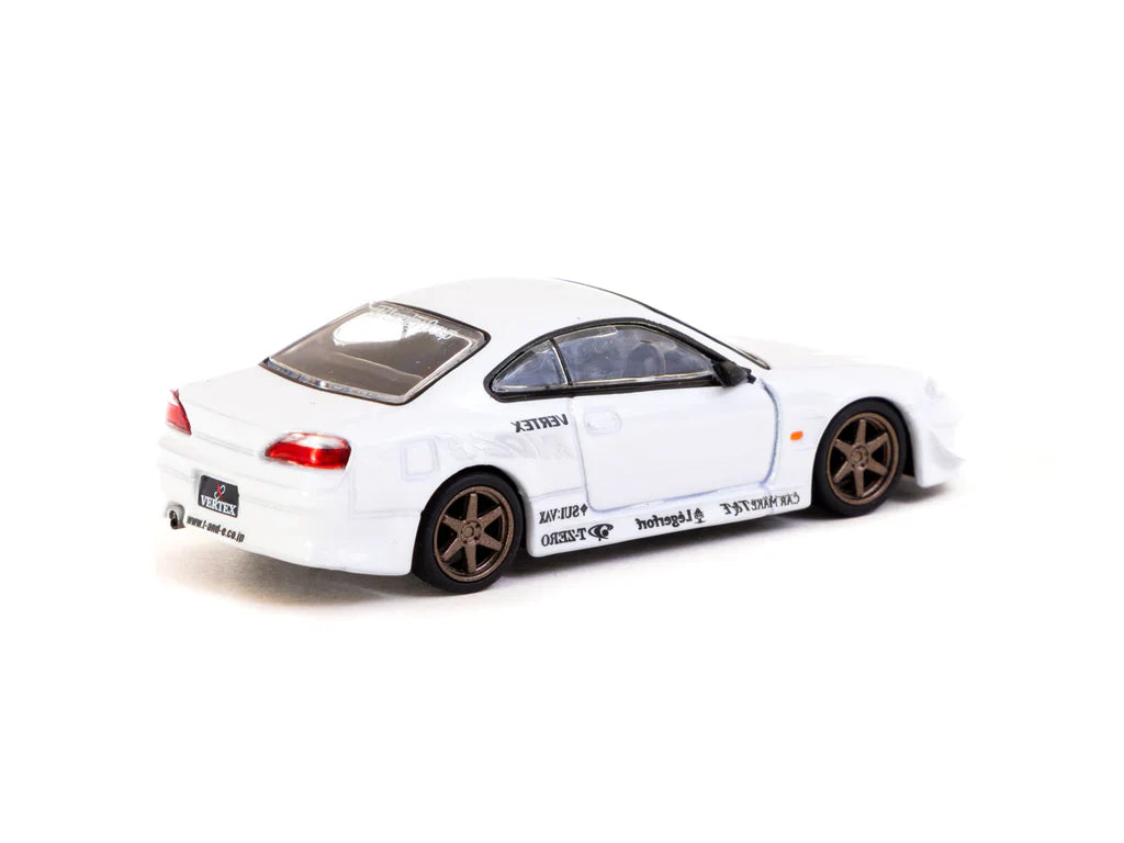 VERTEX Nissan Silvia S15 White Metallic MiJo Exclusives "Lamley Special Edition" - Tarmac Works - Scala 1/64 T64G-023-WH
