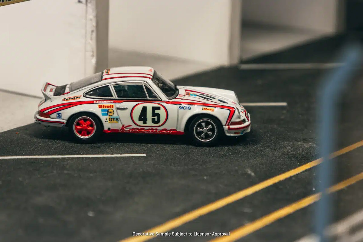 Porsche 911 Carrera RSR 2.8 #45 24h Le mans 1973 Winner - COLLAB64 - Tarmac Works x Schuco - Scala 1/64 T64S-023-73LM45