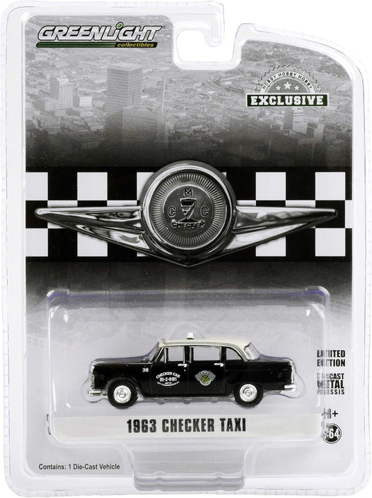 1963 Checker Taxi Negro - Luz verde - Escala 1/64