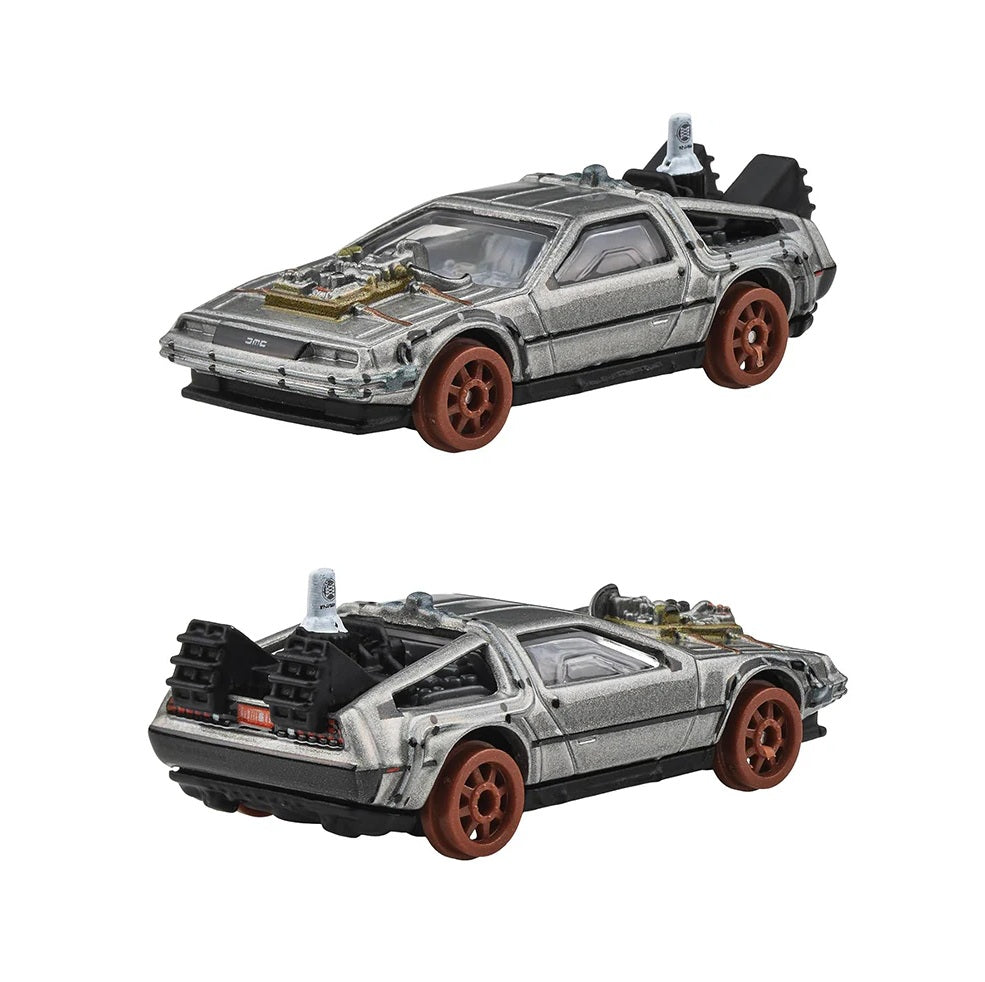DeLorean Back To The Future III Time Machine 1955 Matt Silver - Hot Wheels Premium - Scala 1/64 JBL76