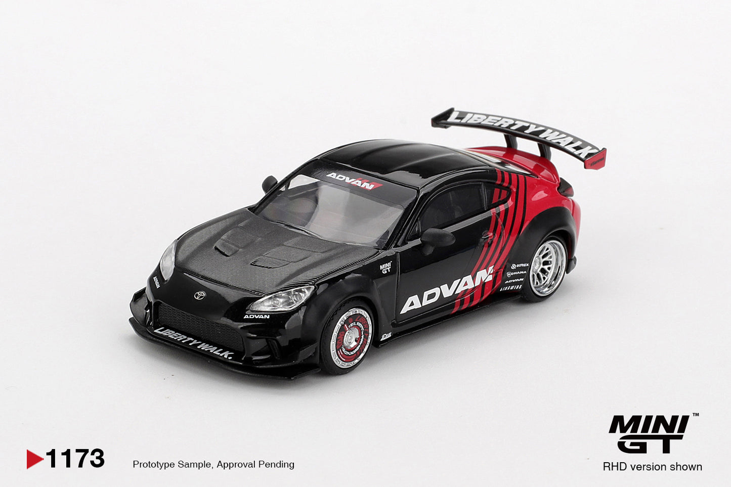 Toyota GR86 LB★Nation Advan Black 2025 - Mini GT - Scala 1-64 MGT01173-L