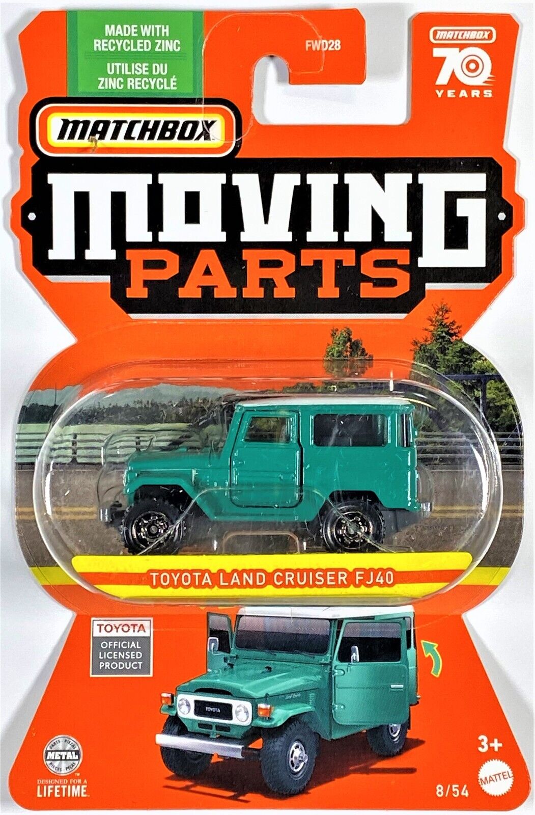 Toyota Land Cruiser FJ40 Green - Matchbox Moving Parts - Scala 1/64 Circa