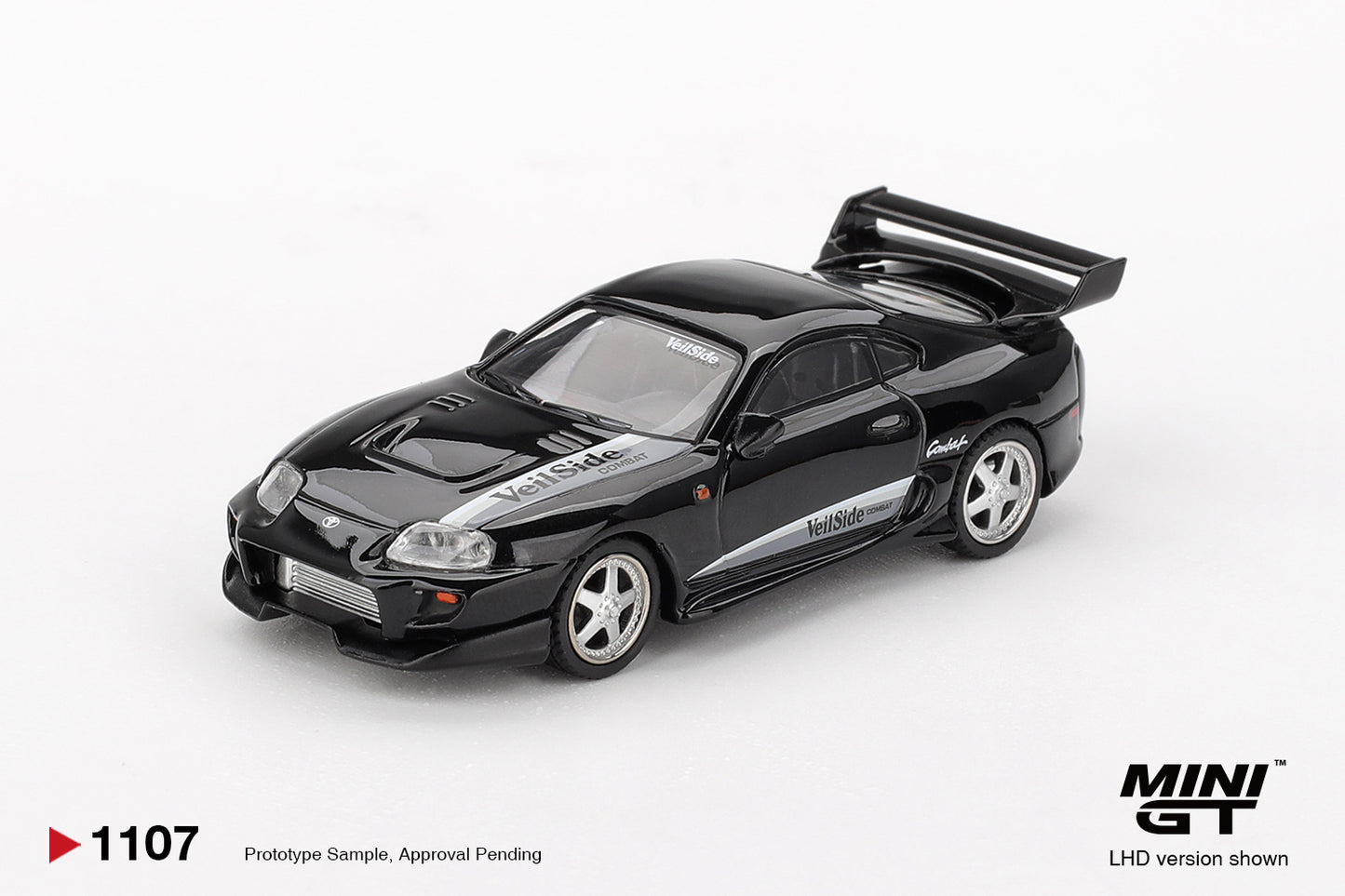 Toyota Supra MK4 (A80) VeilSide Combat V-II Black 2011 - Mini GT - Scala 1-64 MGT01107-L