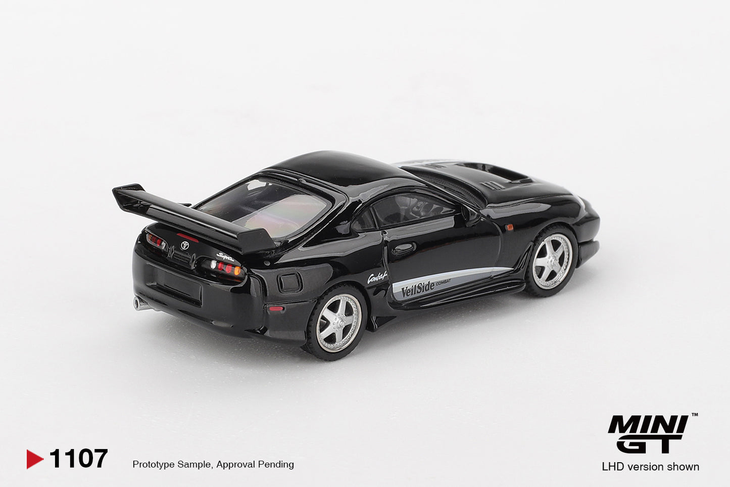 Toyota Supra MK4 (A80) VeilSide Combat V-II Black 2011 - Mini GT - Scala 1-64 MGT01107-L
