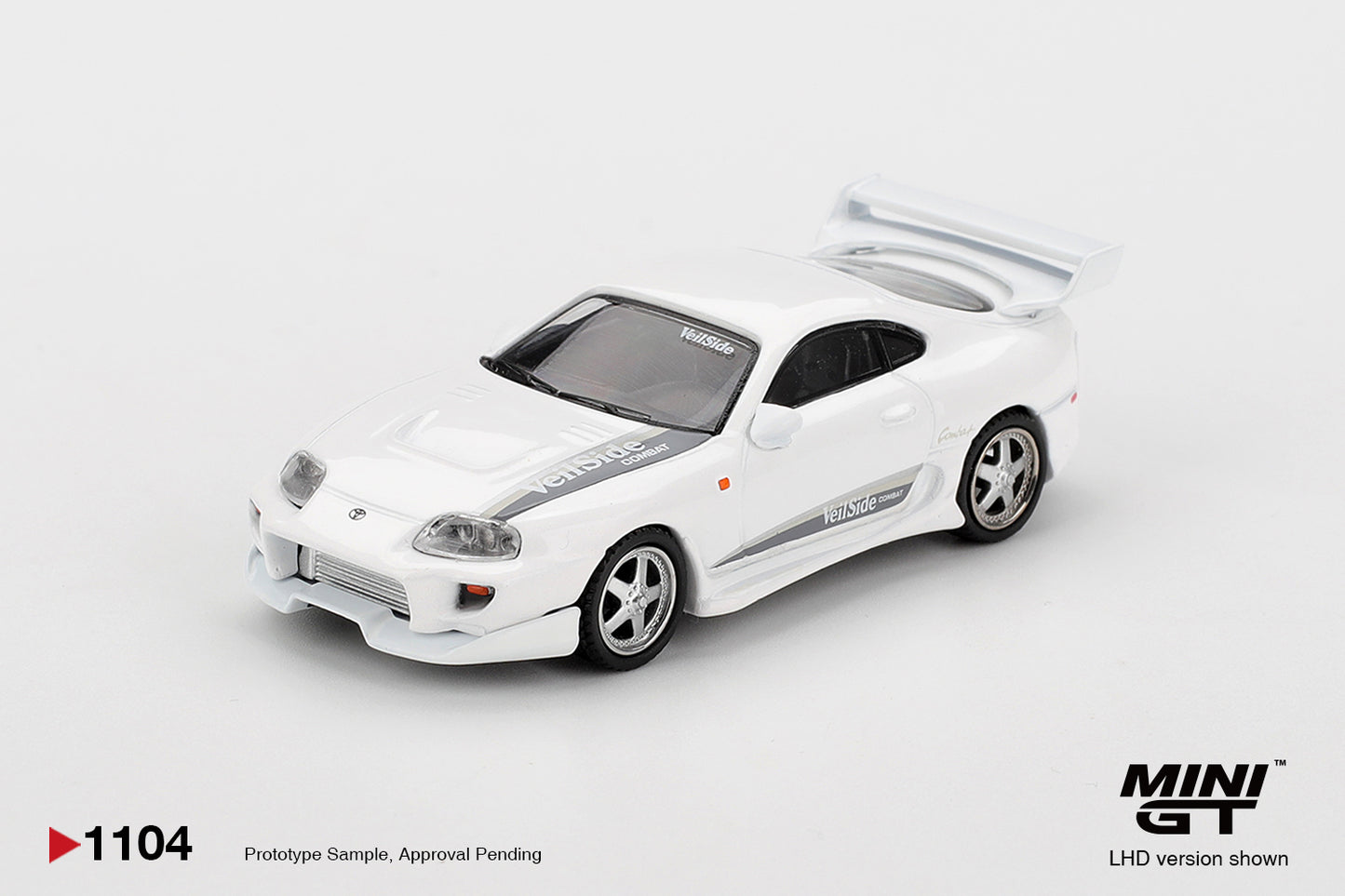 Toyota Supra MK4 (A80) VeilSide Combat V-I White Pearl Metallic 2014 - Mini GT - Scala 1-64 MGT01104-L