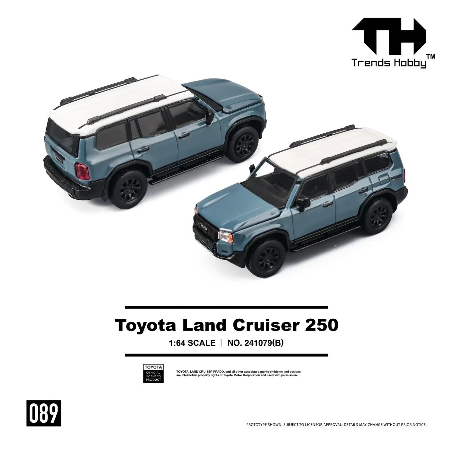 Toyota Land Cruiser 250 Blue - Trends Hobby - Scala 1/64 241079(B)